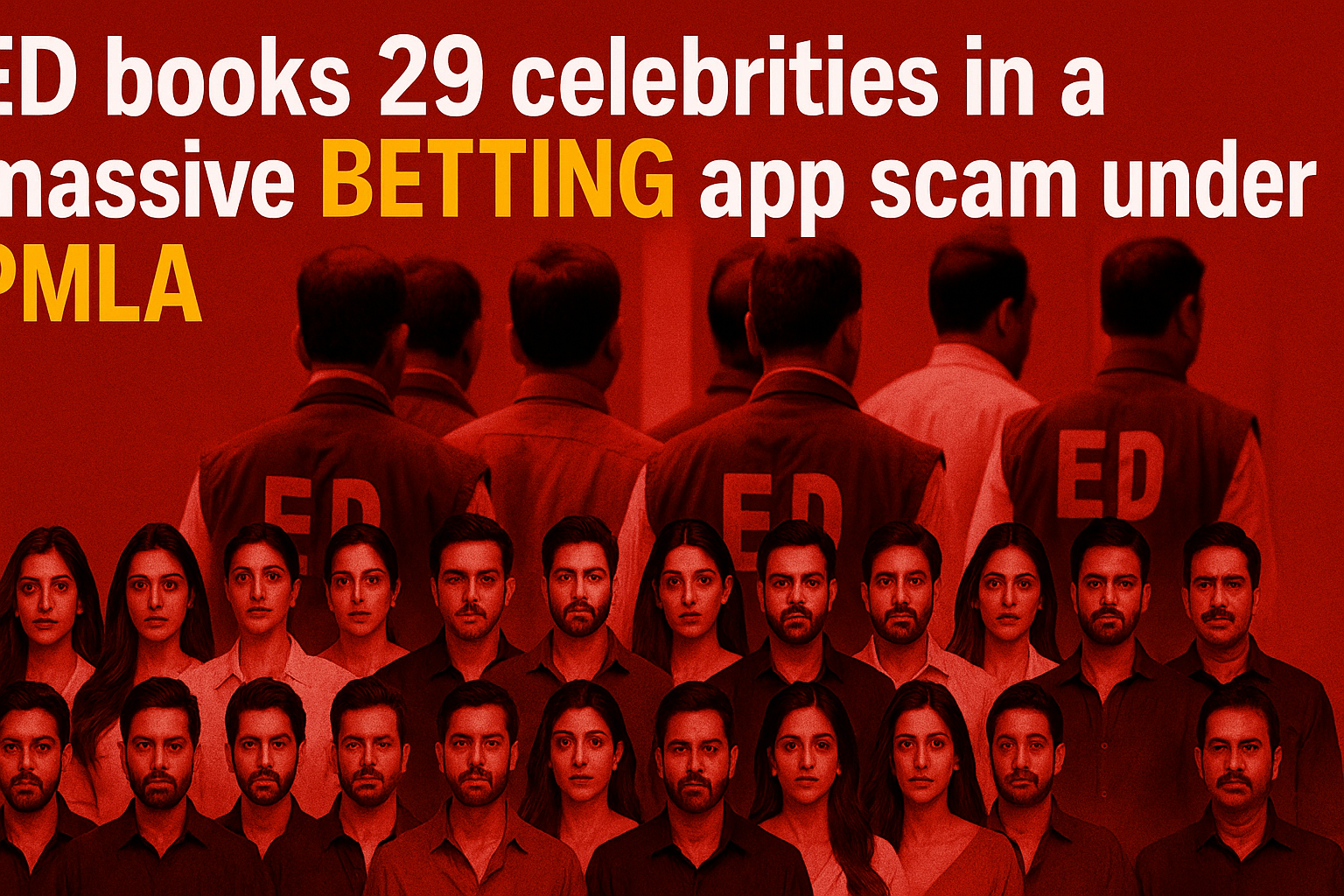 Big Action! ED Books 29 Celebrities in a Massive Betting App Scam Under PMLA